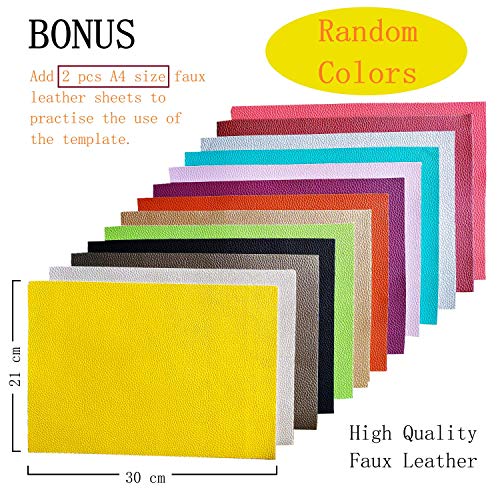 SHUANGART Reusable Large Size Bows Making Template, Add Two A4 Size Faux Leather Sheets for DIY Practice,Make 4inch(10cm) Hair Bows Stencil Cutting Dies - Image 4