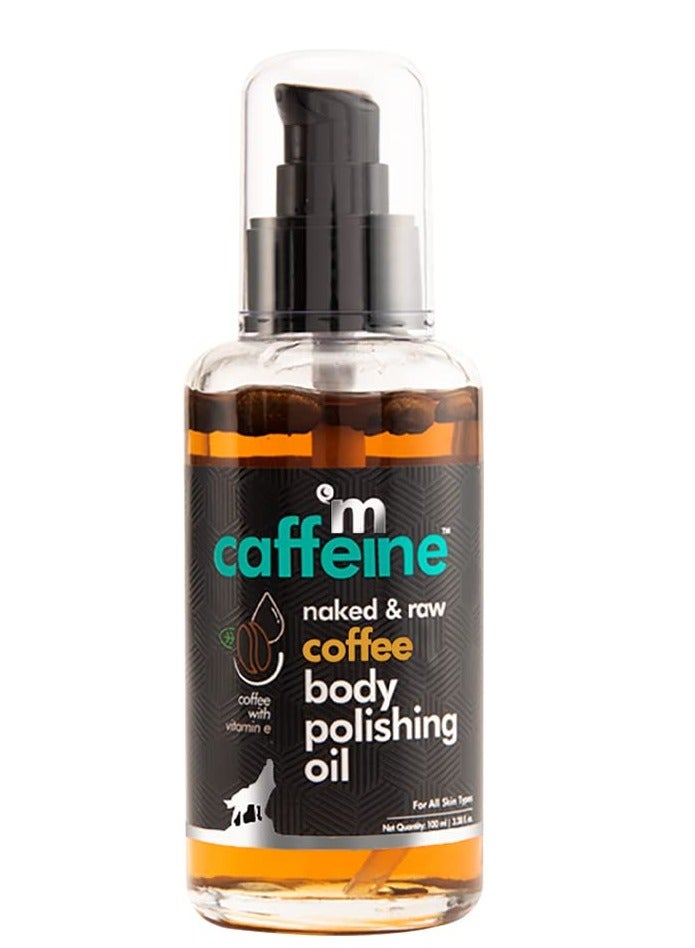 إم كافيين زيت الجسم برائحة القهوة للبشرة الجافة للنساء والرجال | زيت مرطب للجسم برائحة الاسترخاء لبشرة ناعمة ومشرقة ومشرقة (100 مل) - Image 1