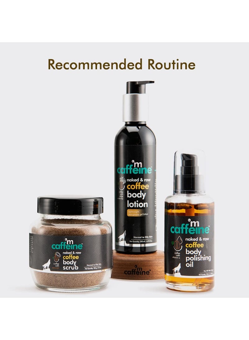 إم كافيين زيت الجسم برائحة القهوة للبشرة الجافة للنساء والرجال | زيت مرطب للجسم برائحة الاسترخاء لبشرة ناعمة ومشرقة ومشرقة (100 مل) - Image 4