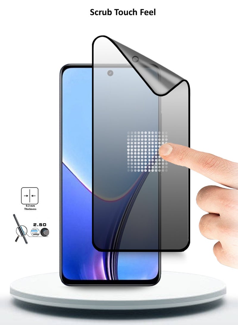 Wtech Realme V50 / V50s 5G 2023 Nano Ceramic Privacy Full Glue Full Cover Matte Flexible Screen Protector (MSCNMP) - Clear/Black - Image 3
