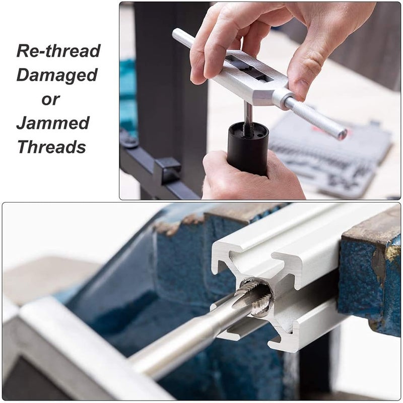 اتول مارت Utoolmart برغي يدوي متري M6 خيط 0.75 مم درجة H2 أداة فولاذ سبائكي قطعتان - Image 3