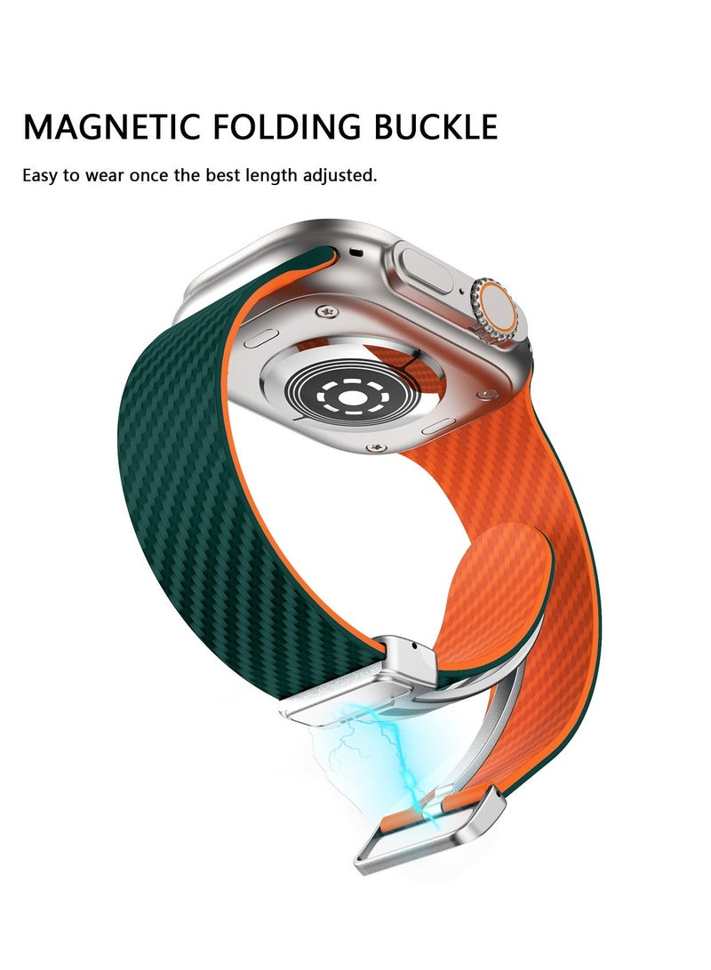 X-level Bands Compatible with Apple Watch 42mm 44mm 45mm 49mm Series 9/8/7/SE/6/5/4/3/2/1 IWatch Ultra/Ultra 2/ Silicone Strap With Magnetic folding Buckle, Quick Release Silicone Straps for Women Men - Image 3