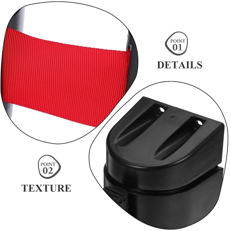 Healifty Wall Mount Retractable Belt Barrier Crowd Control Safety Tape Quick Installation - Image 4