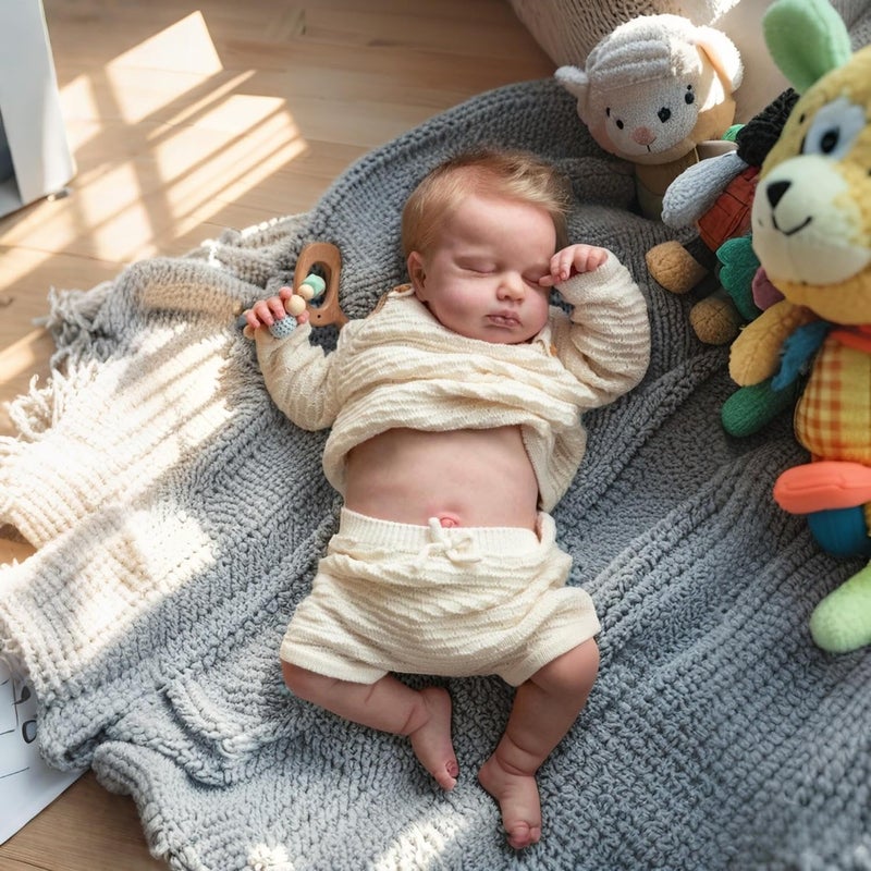 iCradle Reborn Realistic Newborn Baby Dolls, 20 inch Silicone Real Toddler Vinyl Sleeping Boy with Blonde Hair Washable Lifelike Xmas Birthday Gift for Kids Age 3+ - Image 3