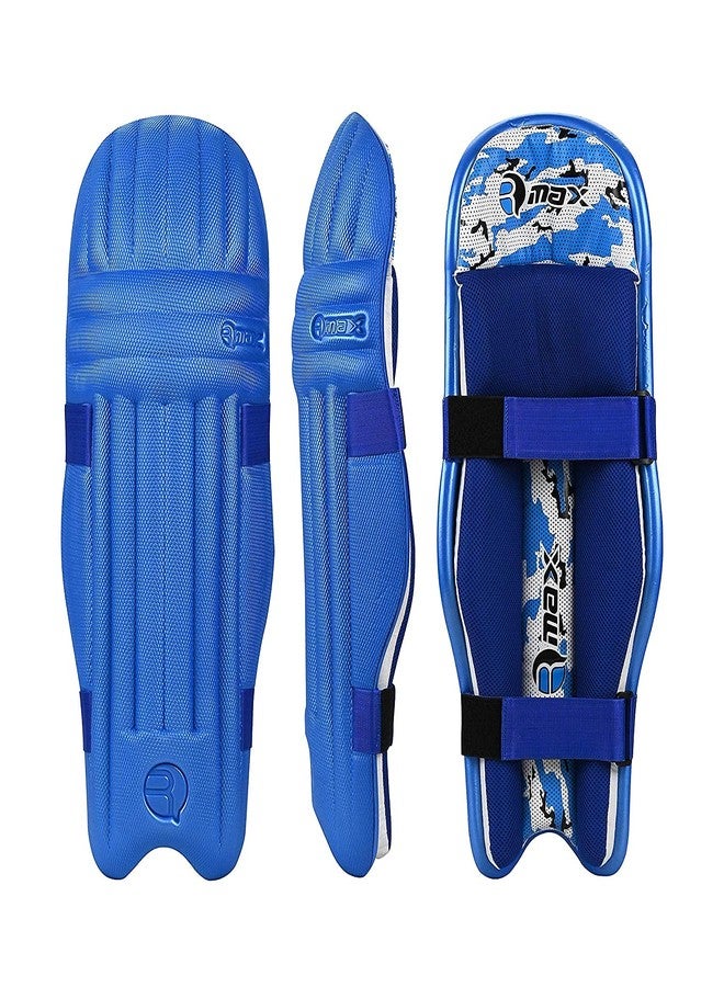Rmax Royal Blue Cricket Batting Legguard & Royal Blue Gloves Combo for Men - Image 3