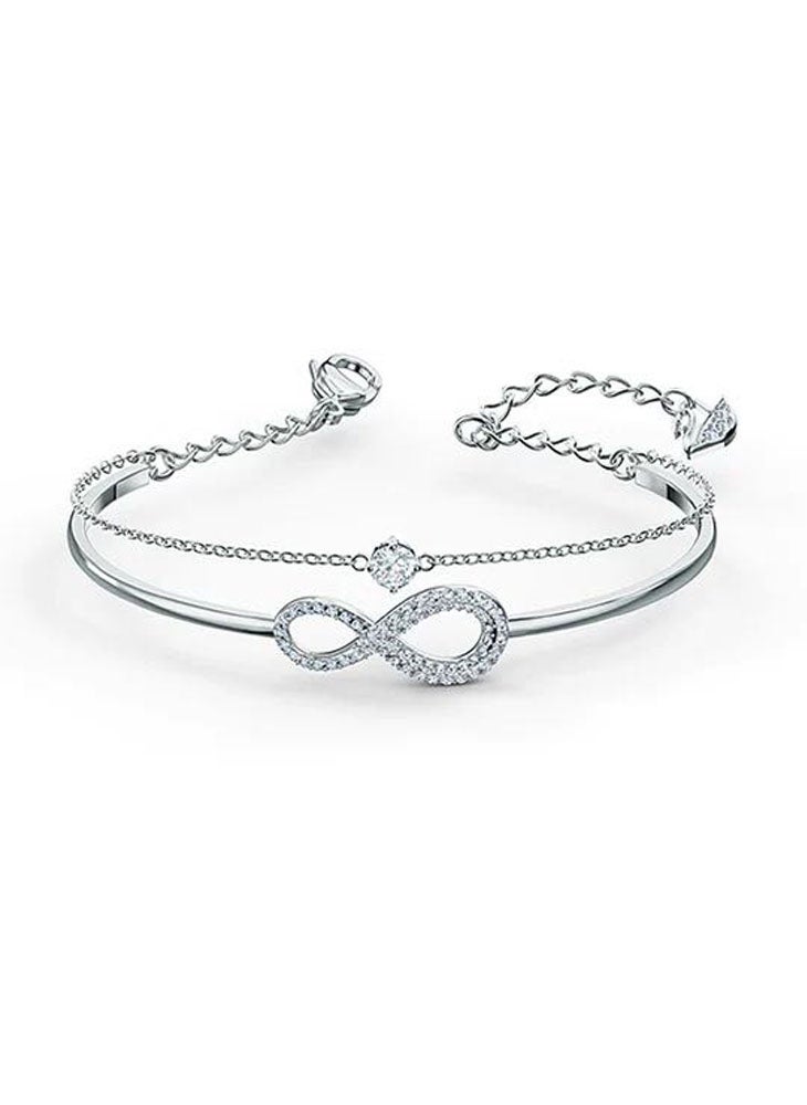 عام سوار إنفينيتي مطلي بحجر مرصع بالروديوم - Image 1