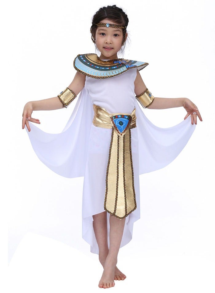 Beauenty Girl Ancient Egyptian Princess Dress Cosplay Costume With Accessories For Kids Carnival Party Costume Dress - Image 1