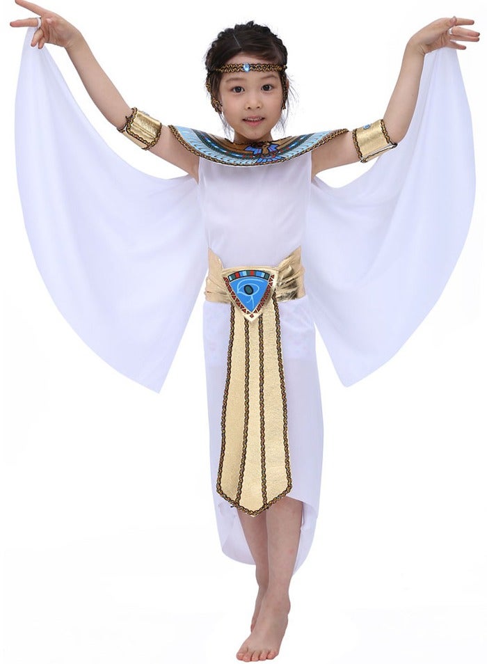 Beauenty Girl Ancient Egyptian Princess Dress Cosplay Costume With Accessories For Kids Carnival Party Costume Dress - Image 2