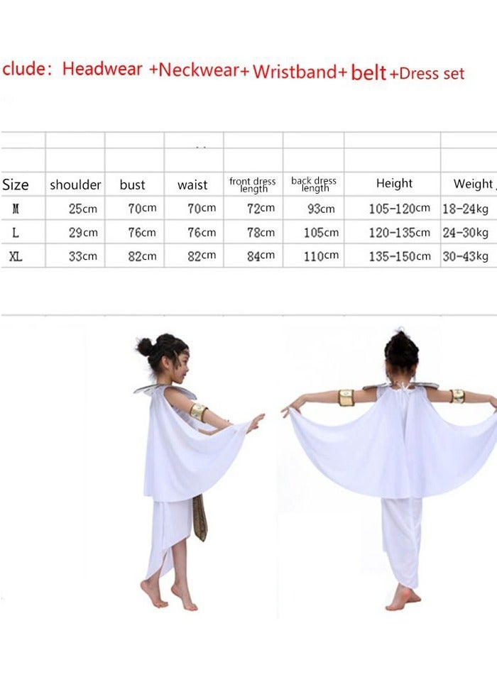 Beauenty Girl Ancient Egyptian Princess Dress Cosplay Costume With Accessories For Kids Carnival Party Costume Dress - Image 3