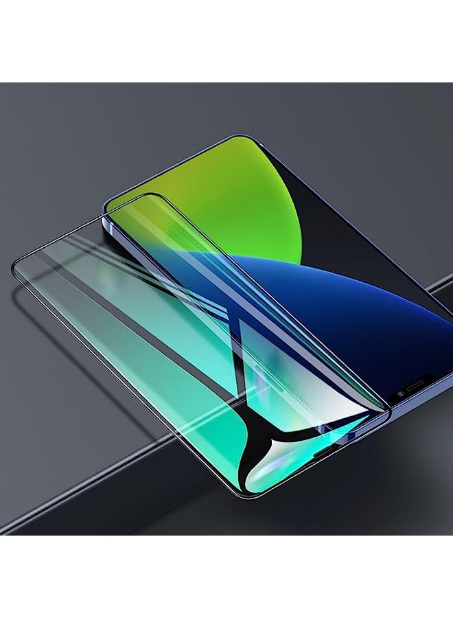 ROCK Tempered Glass Screen Protector Compatible For iPhone 12/12 Pro ROCK 2.5D Green Light Eye Protection Anti-blue Light Full Screen Tempered Glass Film - Image 1