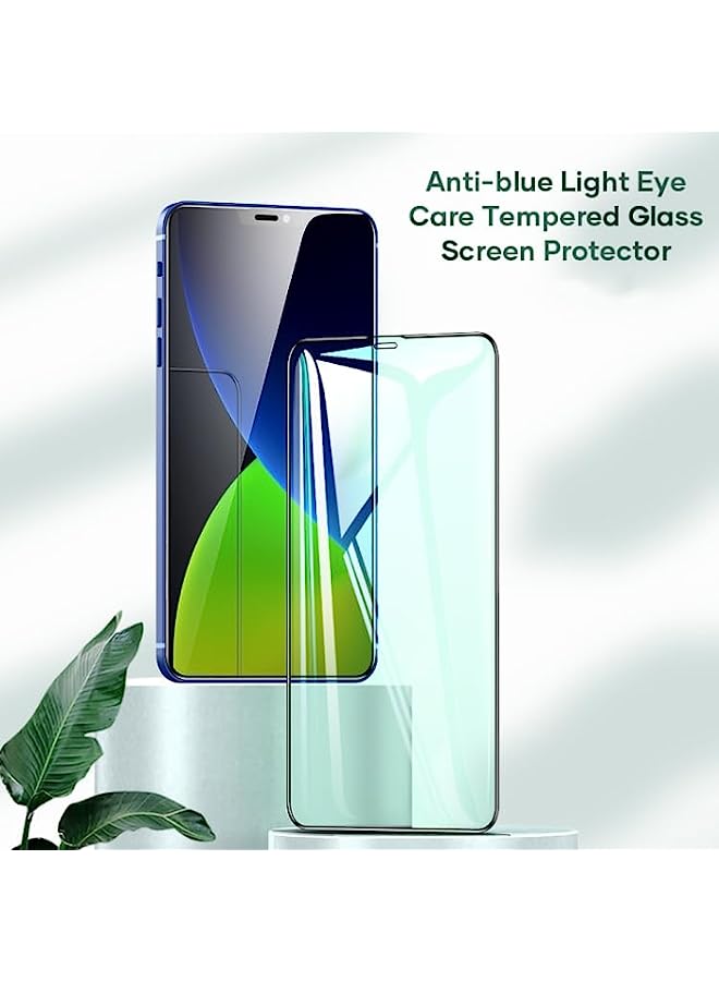 ROCK Tempered Glass Screen Protector Compatible For iPhone 12/12 Pro ROCK 2.5D Green Light Eye Protection Anti-blue Light Full Screen Tempered Glass Film - Image 2