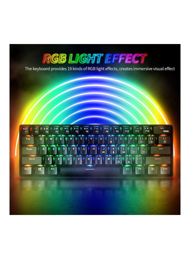 Loquat 61 Keys Usb Wired 2.4g Wireless Dual Mode Mechanical Keyboard With Rgb Effect Black  - Image 5