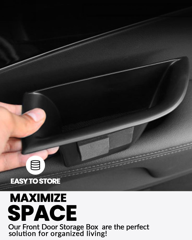 Rogierra for Kia Sorento 2016-2020 Front Door Storage Box Door Side Organizer Tray Door Pocket Insert Tray Door Armrest Organizer Container Inner Door Handle Tray for Kia Sorento Accessories (2-Pack) - Image 2