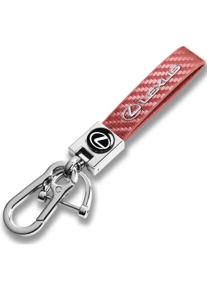 LEXUS Carabiner Keychain, Universal Heavy Duty Woven Handmade Leather Key Chain for Men and Women - Image 1