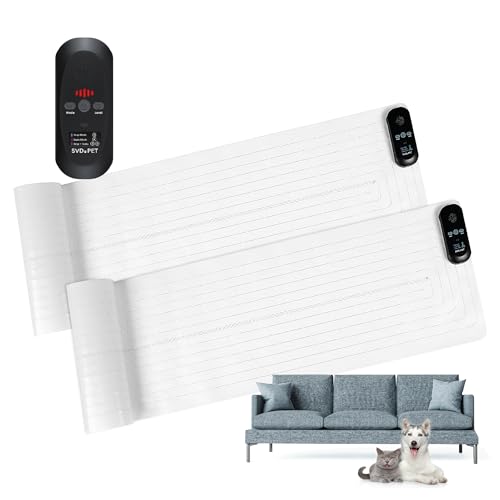 SVD.PET 2-Pack Pet Training Mat with Tester, Pet Shock Pad, Dogs & Cats Electronic Repellent mat for Indoor, 3 Training Modes, 5 Levels, Pet Safe Mode (Black controler 60" X 12") - Image 1