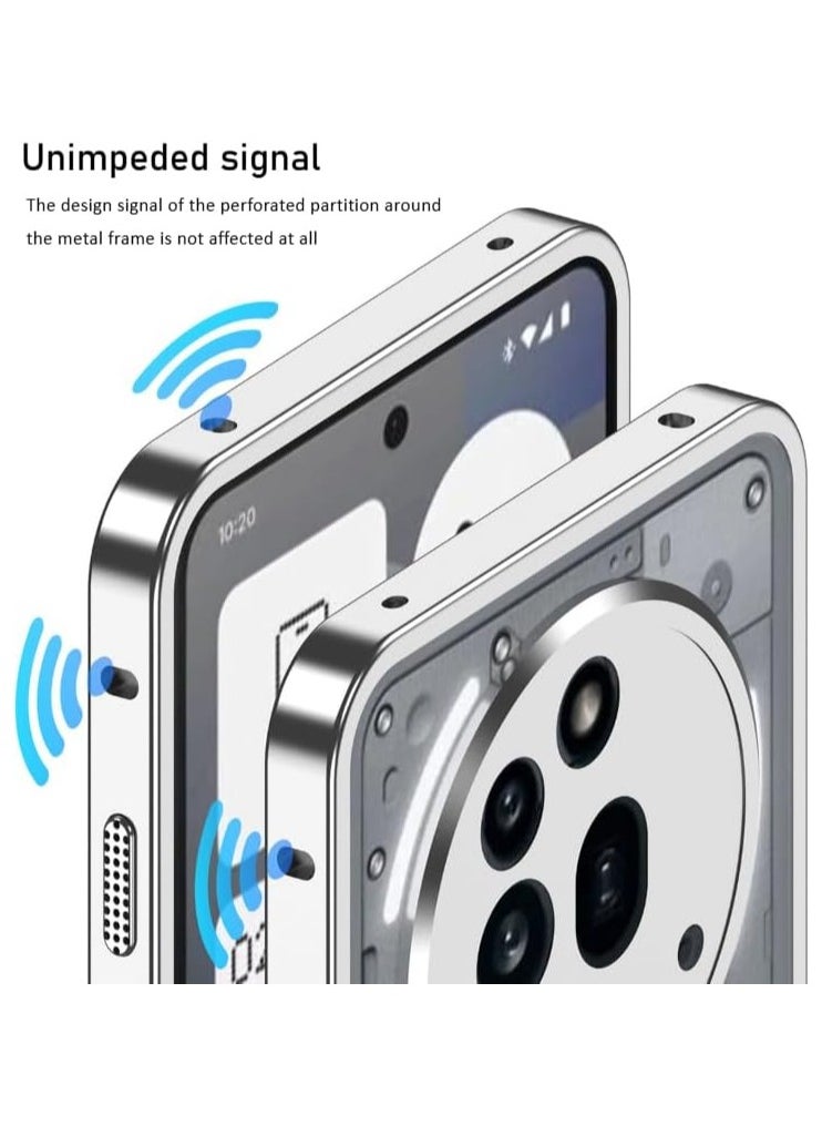 General Case Compatible with Nothing Phone 3A Pro 2025 with Lens Cap, Rugged PC Frame Case Slim and Lightweight Shockproof Case for Nothing Phone 3A Pro  - Image 3