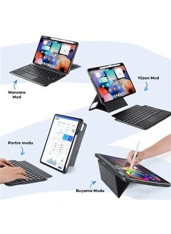 Polham Tablet Case with Bluetooth Keyboard Compatible with Xiaomi Mi Pad 5 and 5 Pro, Magnetic Case with Foldable Stand  - Image 3