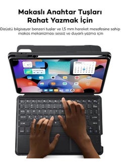 Polham Tablet Case with Bluetooth Keyboard Compatible with Xiaomi Mi Pad 5 and 5 Pro, Magnetic Case with Foldable Stand  - Image 4