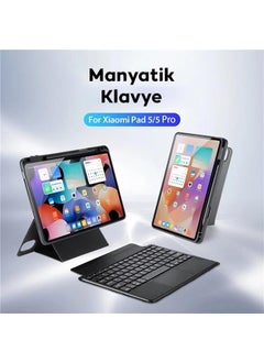 Polham Tablet Case with Bluetooth Keyboard Compatible with Xiaomi Mi Pad 5 and 5 Pro, Magnetic Case with Foldable Stand  - Image 5