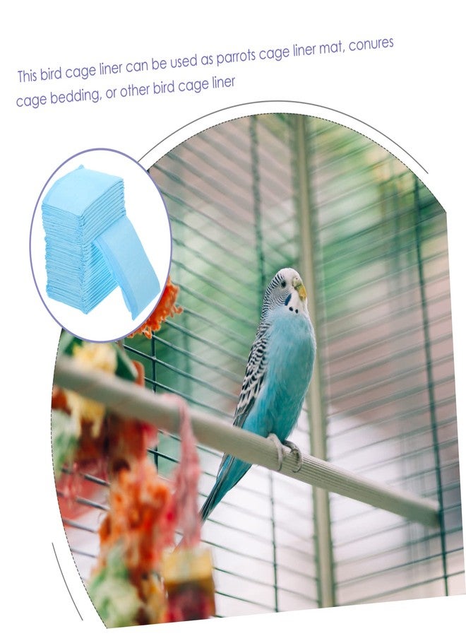 فيكاسكي، 100 قطعة من بطانات أقفاص الطيور للببغاوات، مصنوعة من قماش غير منسوج مقصوص مسبقًا، ماصة ومريحة، مستلزمات أقفاص الطيور لسهولة التنظيف والراحة - Image 4