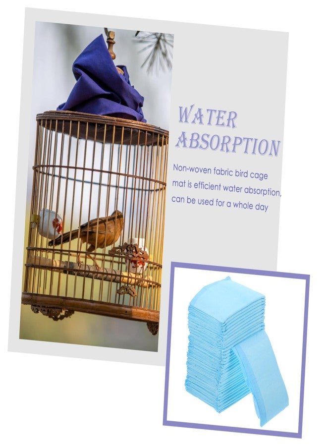 فيكاسكي، 100 قطعة من بطانات أقفاص الطيور للببغاوات، مصنوعة من قماش غير منسوج مقصوص مسبقًا، ماصة ومريحة، مستلزمات أقفاص الطيور لسهولة التنظيف والراحة - Image 5