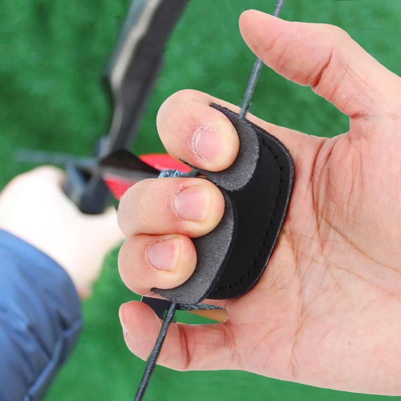 Archery Leather Finger Protectors Guard Hunting Shooting Archery Bow Protective Gear - Image 3