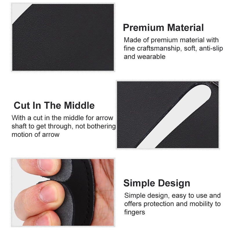 Archery Leather Finger Protectors Guard Hunting Shooting Archery Bow Protective Gear - Image 5