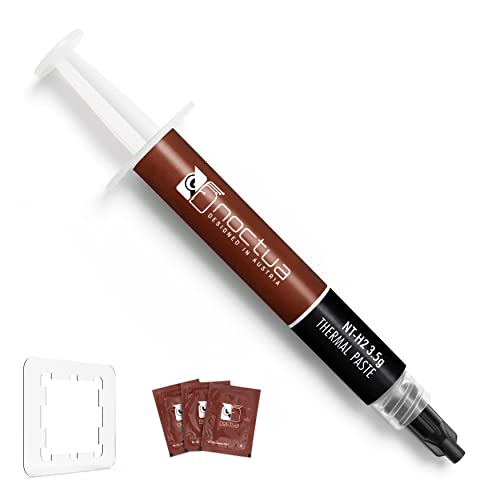 Noctua NT-H2 3.5g AM5 Edition, Pro-Grade Thermal Compound with Thermal Paste Guard for AMD AM5 CPUs incl. 3 Cleaning Wipes (3.5g) - Image 1