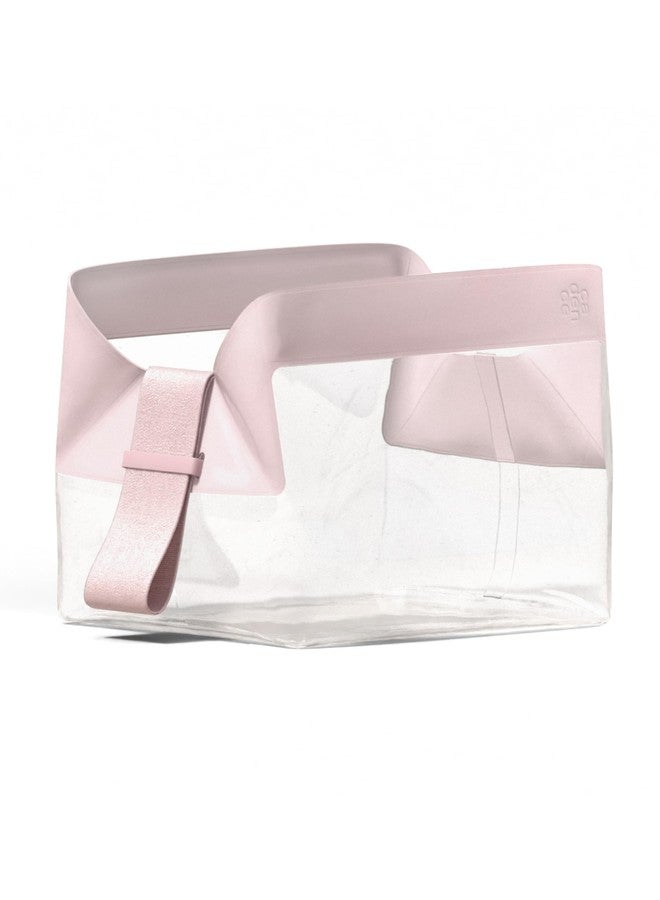 Cadence Parcel - Clear Dopp Kit with Magnetic Closure - Durable and Leak-Resistant Travel Toiletry Kit - TSA-Compliant & Modular Design - Hygiene Bag for Travel Essentials - 1 Qt - Rose - Image 1