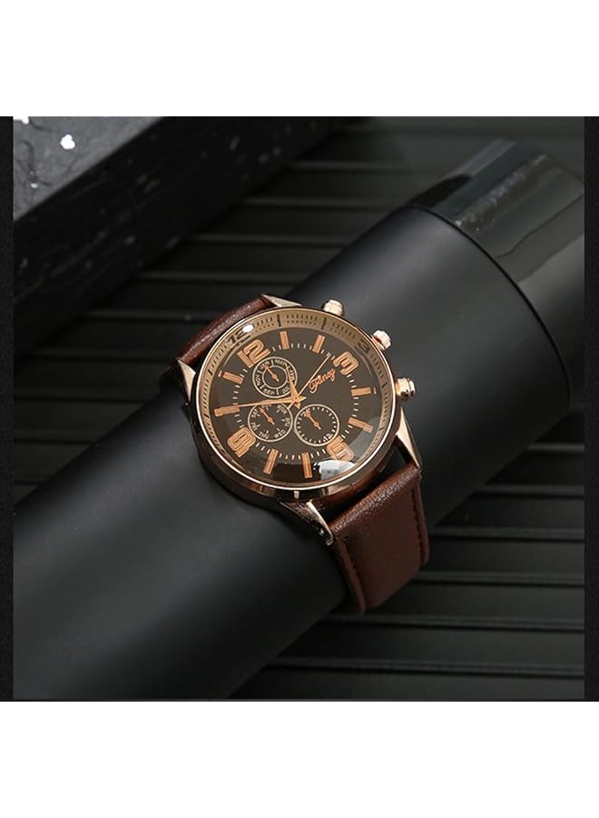 Goodern Men Gift Set Watch Wallet Set Beautifully Packaged Fashion Business Mens Watches With Men Wallet Gift Set Waterproof Quartz Watch Men Watch Set For Men Birthday Gifts Father Day Gift - Image 2