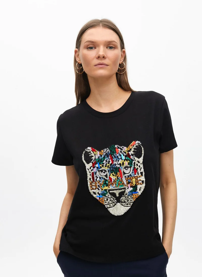 Lola Casademunt Embellished Animal T-Shirt