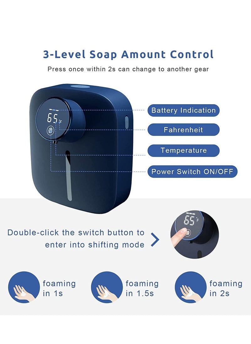 Bonita - Automatic Sensor Soap Dispenser Wall Mounted Foam Washing Rechargeable 320ml Capacity LED Display for Bathroom Kitchen - Image 1