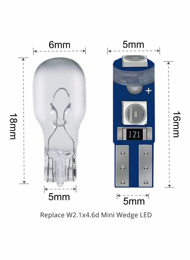 MUNTAQI 20 Pack Replacement Led Bulb Dash Lights 3SMD Super Bright T5 2721 37 286 Wedge PC74 Twist Socket Automotive Instrument Panel Gauge Light Kits Cluster Shift Indicator Interior Bulbs - Image 2