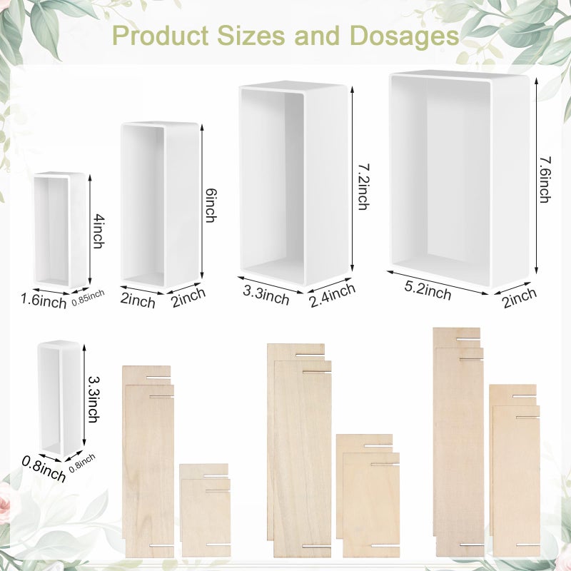 KISREL Large Resin Molds, Rectangle Silicone Molds for Epoxy Resin, 5 PCS Cuboid Resin Moulds with Wooden Support, Deep Casting Molds for Preserving Flowers, Insect Specimens, DIY Gifts, Furniture Decoration - Image 2