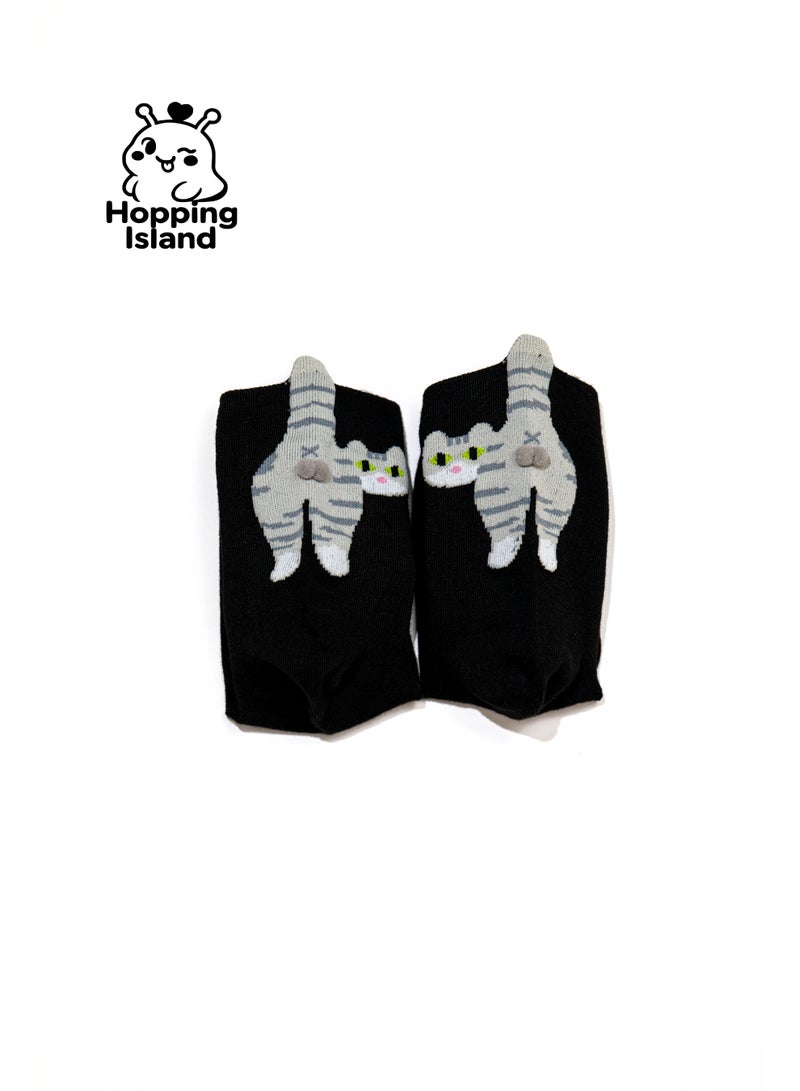 ​جَزِيرَةُ الْقَفَزَاتِ زوجان من الجوارب بنقشة بيضة قطة [HI] - Image 5