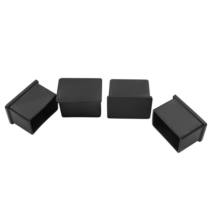 Phituoda 8 Pieces Rubber Furniture Leg Caps, 25Mm X 38Mm Rectangle Chair Table Leg Covers, Soft Furniture Feet End Cap Tips Floor Protector For Chair Table - Image 2