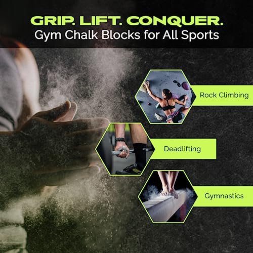 Rage Fitness Premium Gym Chalk, Pure Magnesium Carbonate Chalk for Excellent Grip, Weightlifting, Gymnastics, Rock Climbing - Block Chalk 1 LB - Image 3