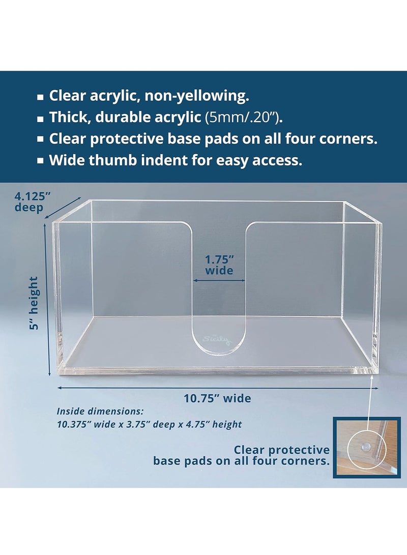 Maxsafe Acrylic Paper Towel Holder (5mm Acrylic) Paper Towel Dispenser Countertop-Bathroom, Kitchen (10.75”W x 4.125”D x 5”H) Napkin Holder-Tri-fold Disposable Napkins Home, Restaurant - Image 2