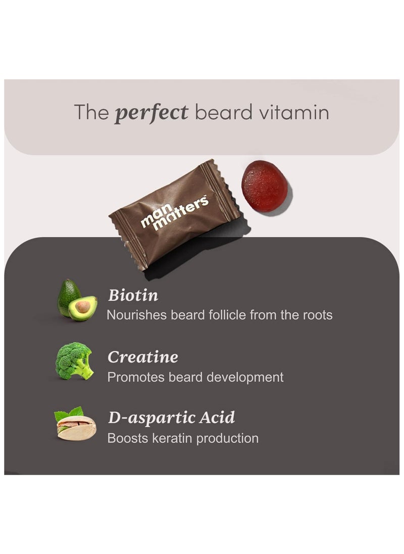 Man Matters Man Matters Beard Gummies for Men, 30 gummies  - Image 3