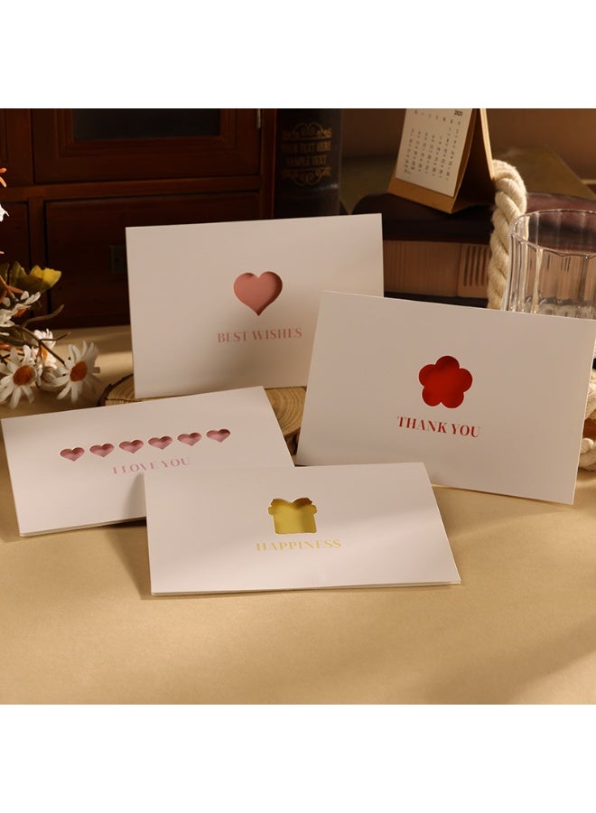 Generic 5 PCS Hollow Design Greeting Cards – 5 Unique Cut-Out Patterns – Blank Inside – Elegant Minimalist Cards for Gifts, Birthdays, Weddings & More  - Image 4