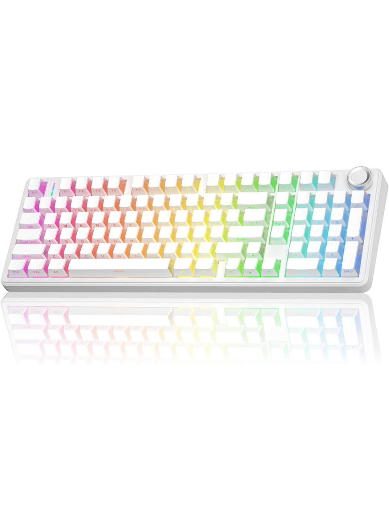 AULA F99 Pro Wireless Mechanical Keyboard Silent Version with Silent Cotton Candy Switch Tri-Mode BT 5.0 / 2.4GHz / USB-C Hot Swappable Gasket Mount Pre-Lubed Linear RGB Backlit Gaming Keyboard for PC Laptop Mac - Image 1