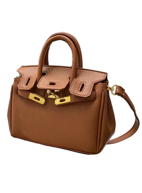 Women's Shoulder bag Handbag Satchel（Dark Brown）