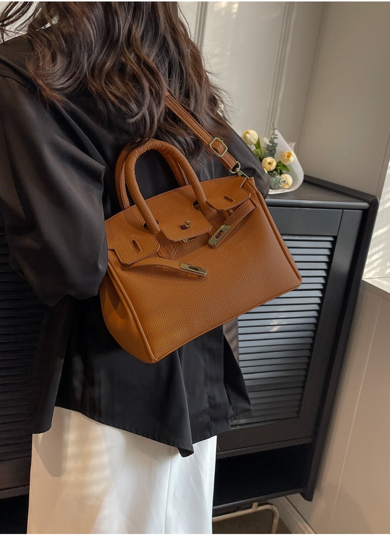 VIDSID - Women's Shoulder bag Handbag Satchel（Dark Brown） - Image 1