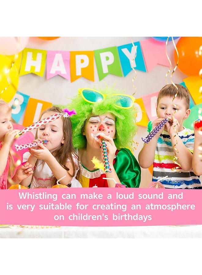 20 Pcs Party Blowers Noisemakers Colorful Party Blowers & Whistles, Whistles for Party Bags, Blow Horn, Trumpet Noisemakers for Kids/Adults Birthday, Wedding, Graduation Celebrations - Image 3