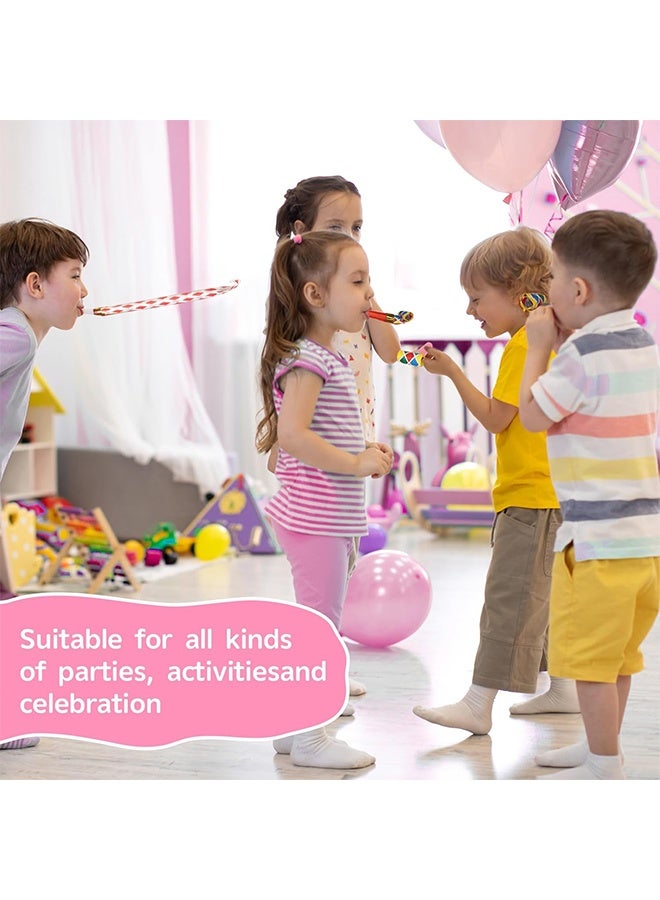 20 Pcs Party Blowers Noisemakers Colorful Party Blowers & Whistles, Whistles for Party Bags, Blow Horn, Trumpet Noisemakers for Kids/Adults Birthday, Wedding, Graduation Celebrations - Image 4