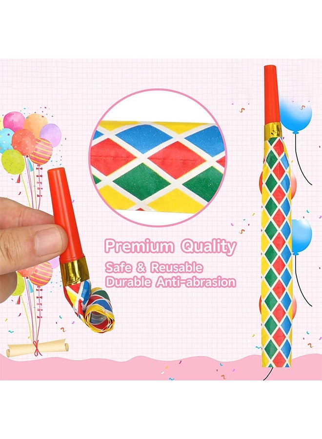 20 Pcs Party Blowers Noisemakers Colorful Party Blowers & Whistles, Whistles for Party Bags, Blow Horn, Trumpet Noisemakers for Kids/Adults Birthday, Wedding, Graduation Celebrations - Image 5