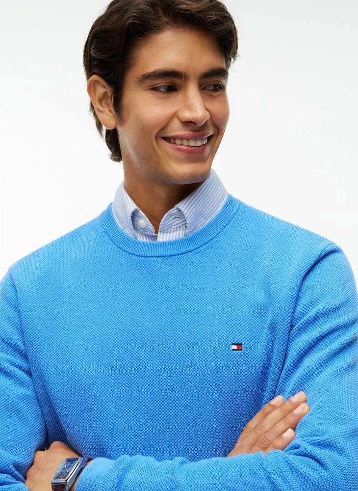 Tommy Hilfiger  Textured Knit Crew Neck Jumper for Men | Best Price UAE