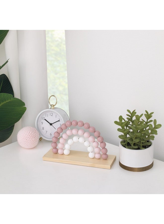 NoJo Little Love Rainbow Shelfie Pink and Ivory Natural Wood Bead Nursery Décor - Image 4