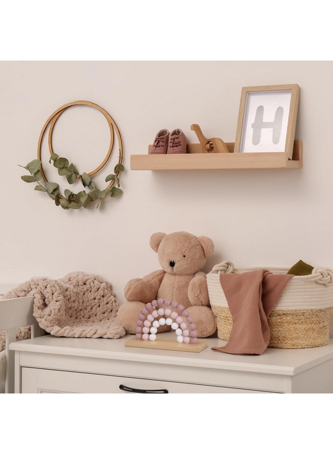 NoJo Little Love Rainbow Shelfie Pink and Ivory Natural Wood Bead Nursery Décor - Image 5
