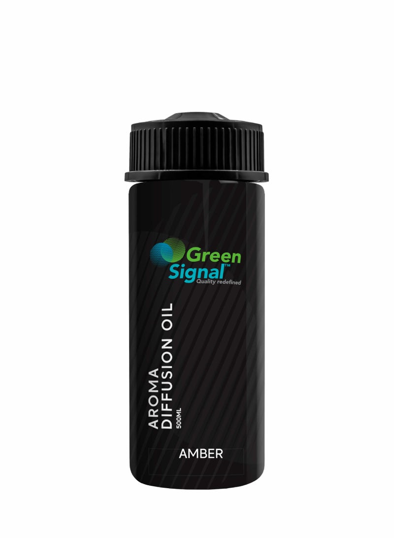 Green Signal Amber Fragrance Oil 170 ml for Diffusers & Humidifiers – Long-Lasting & Concentrated Scent for Home and Office  - Image 1